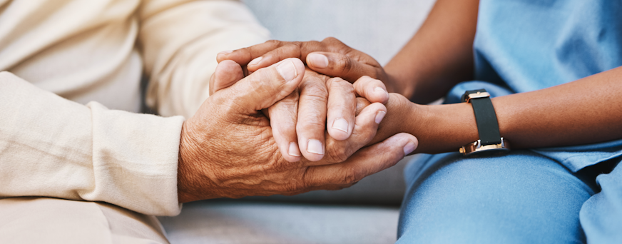 Life Assure Nurse Hands And Senior Patient In Empathy Hero